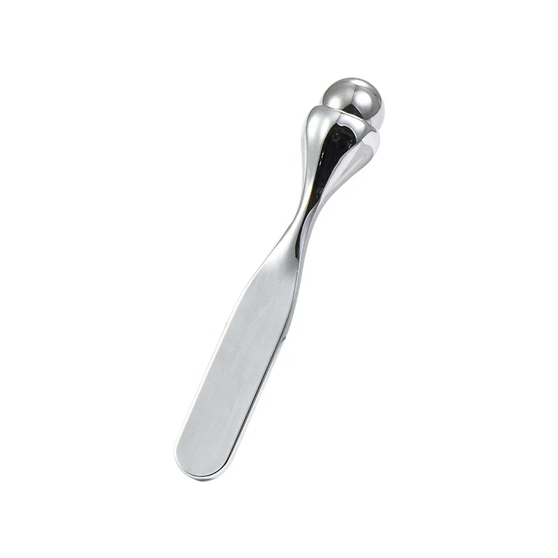 Luxury Mini Metal Eye Massage Spoons Scoop 70mm Mask Spoon with Magnetic ball