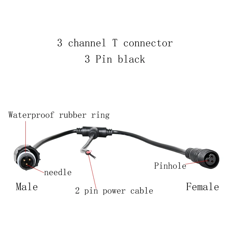 3 pin/4 pin /5 T-тип разъем для светодиодного пиксельного света
