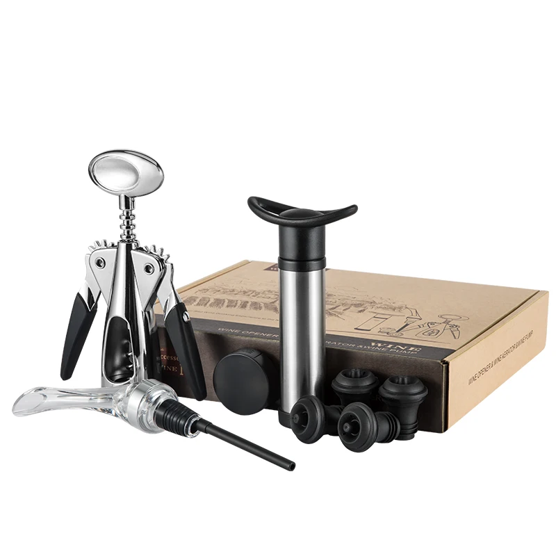 
New products wine accessories gift set air pressure wine bottle opener set wine corkscrew kit 