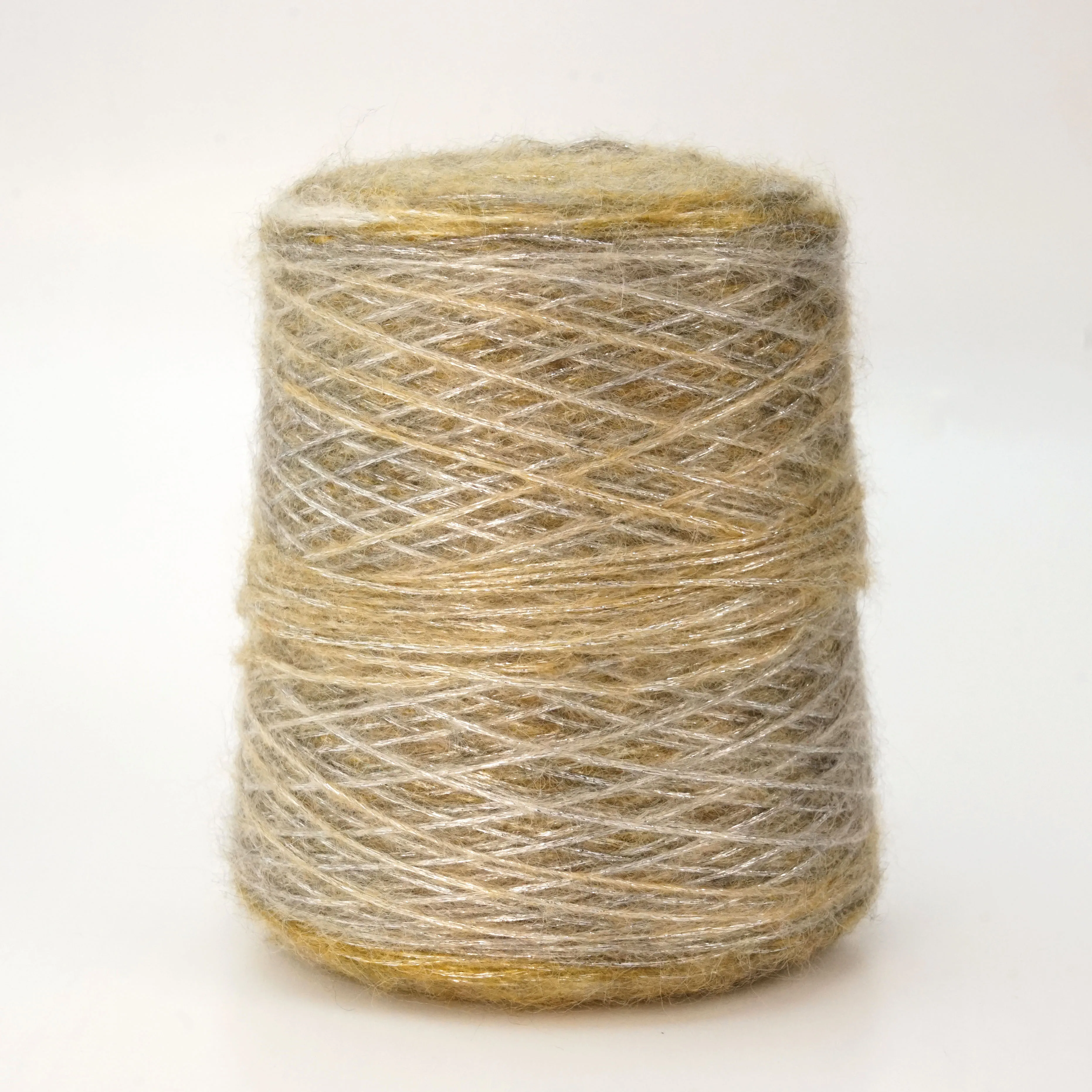 AIR Yarn camo mix color gillter 1/4NM wool polyester acrylic nylon Metallic Blended thread Blow yarn for weaving