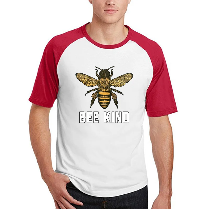 
Bee Happy Honey KING Men t-shirts t shirts tshirts Smoke Basketball Brand Workout Long Tagless Color block 120 gsm Thick Comfort 