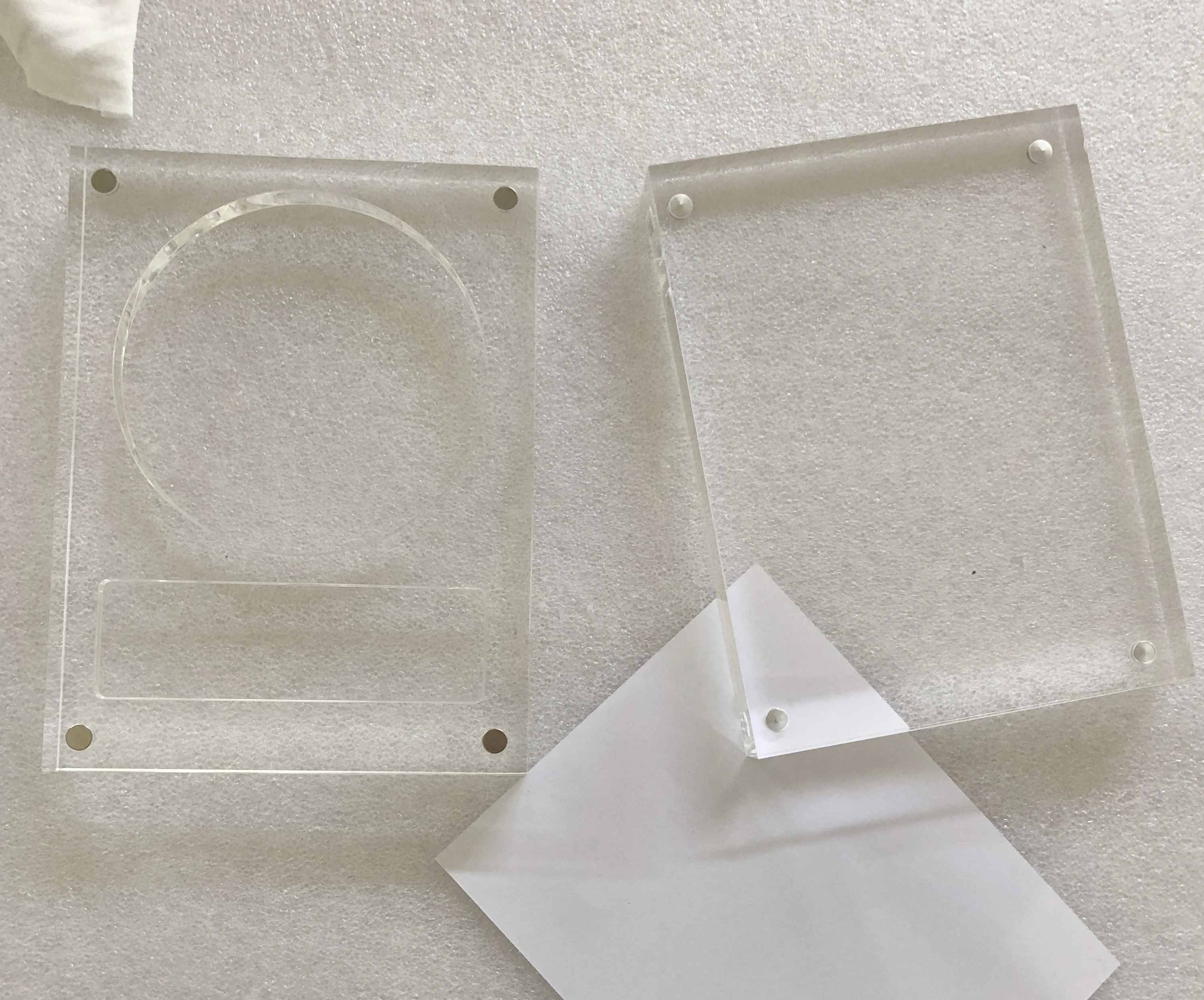 Square Medal Coin Transparent Block Acrylic Display Holder