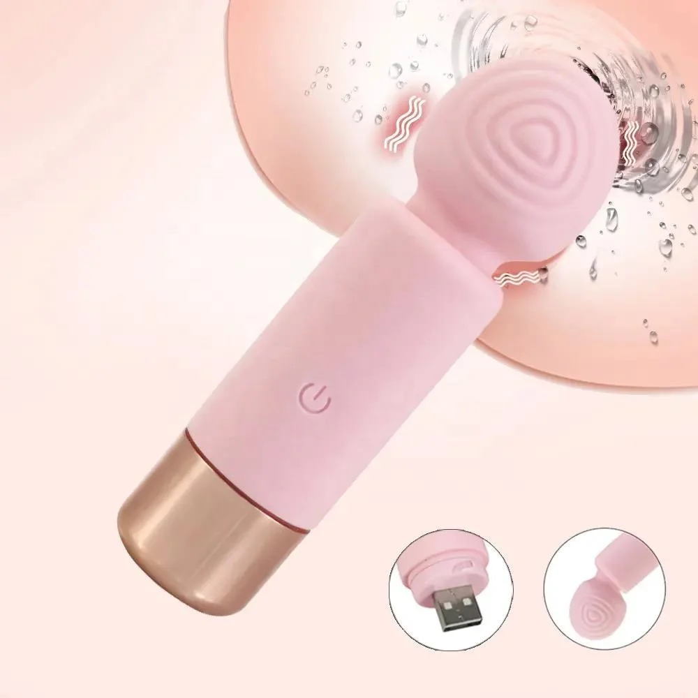 Hot selling Mini G spot Charging Pseudo Penis 10 Mode AV Massage Vibrator Female Clitoral Stimulator Flirting Sex Toy Female
