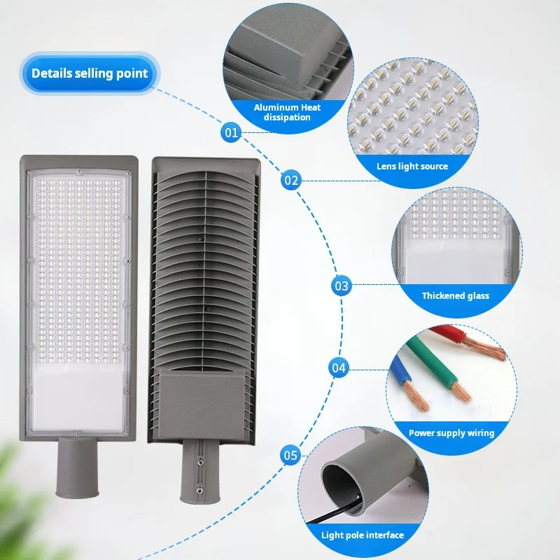 Cheaper Shipping Ip66 Waterproof Highway Road Garden 220V Electric Public Lamp 30w 50w 100w 150w 200w Outdoor Led Street Light
