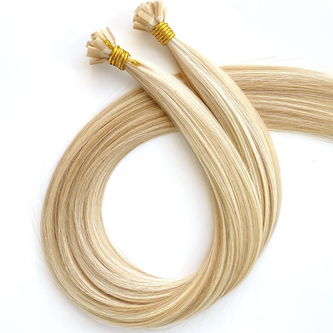 HOT New Color Blonde Zero 20inch 50g/Pack Keratin Double Drawn Human hair Flat Tip K Tip Hair Extensions