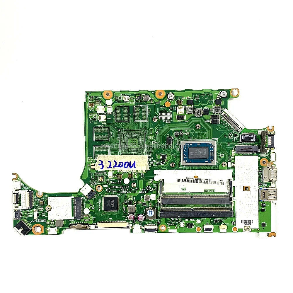 100% рабочая для ноутбука Acer Aspire 3 A315-41 AN515-42 материнская плата R3 2200U / R5 2500U DH5JV LA-G021P
