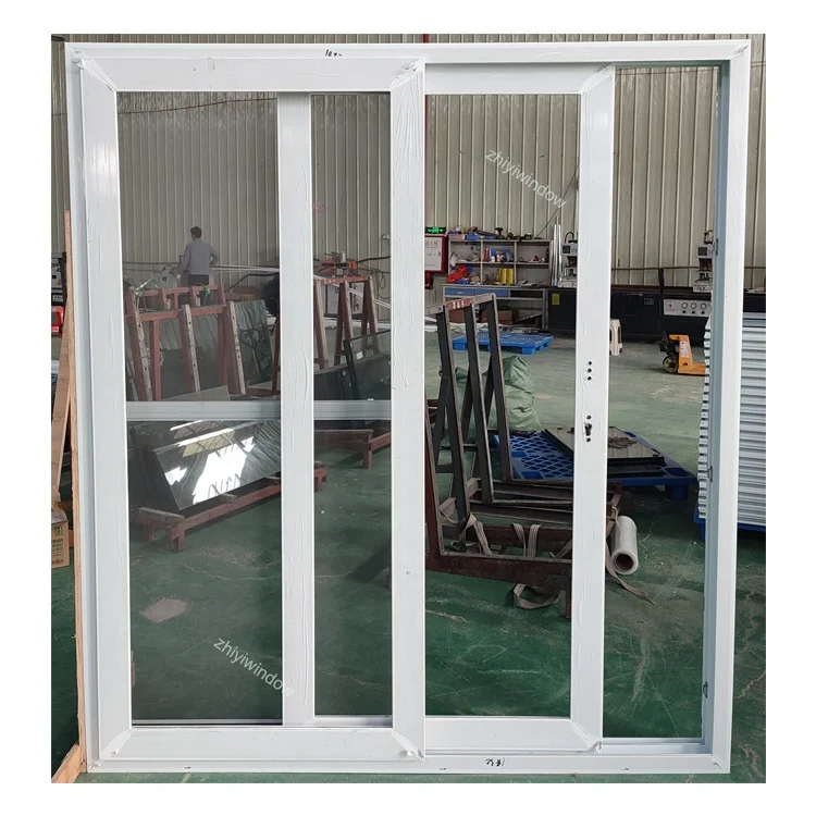 Conch brand large vinyl simple design triple glazed pvc black upvc white glass sliding doors and windows for houses