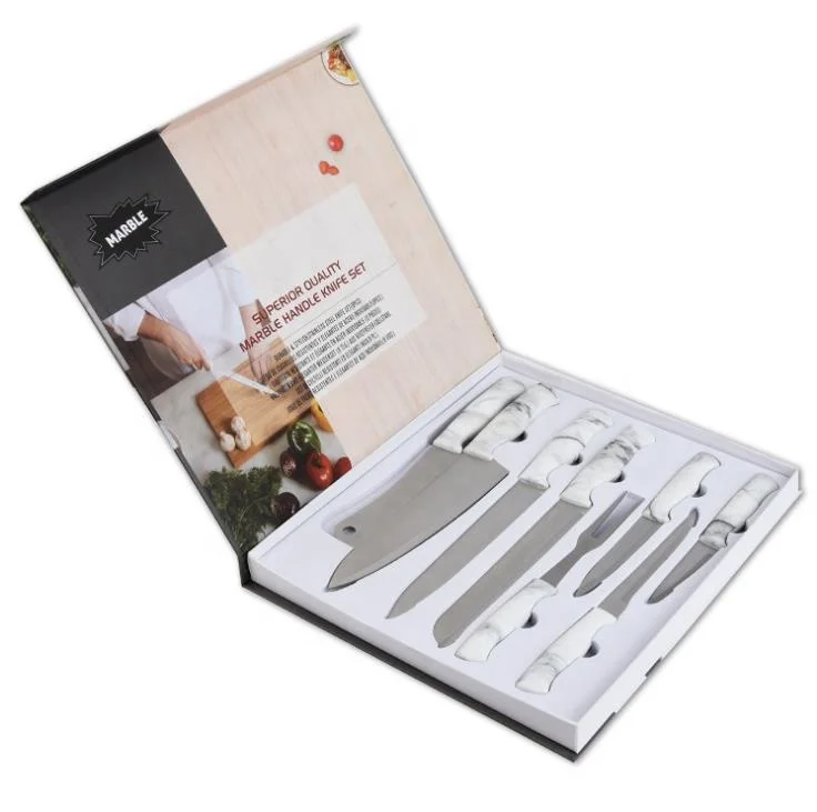 High Carbon Steel Blade 12 Piece Kitchen Cutlery Thriple Rivets Hollow Handle Copper PVD Coated Knife Block