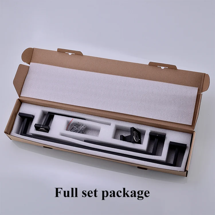  Wholesale Bathroom Accessories Stainless Steel Matte Black Wall Mount Robe