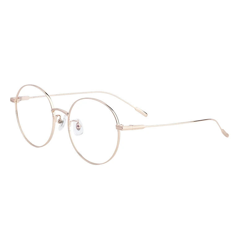 Wholesale ultra-thin metal frame optical titanium eyewear titanium eyeglasses frame anti blue light block glass