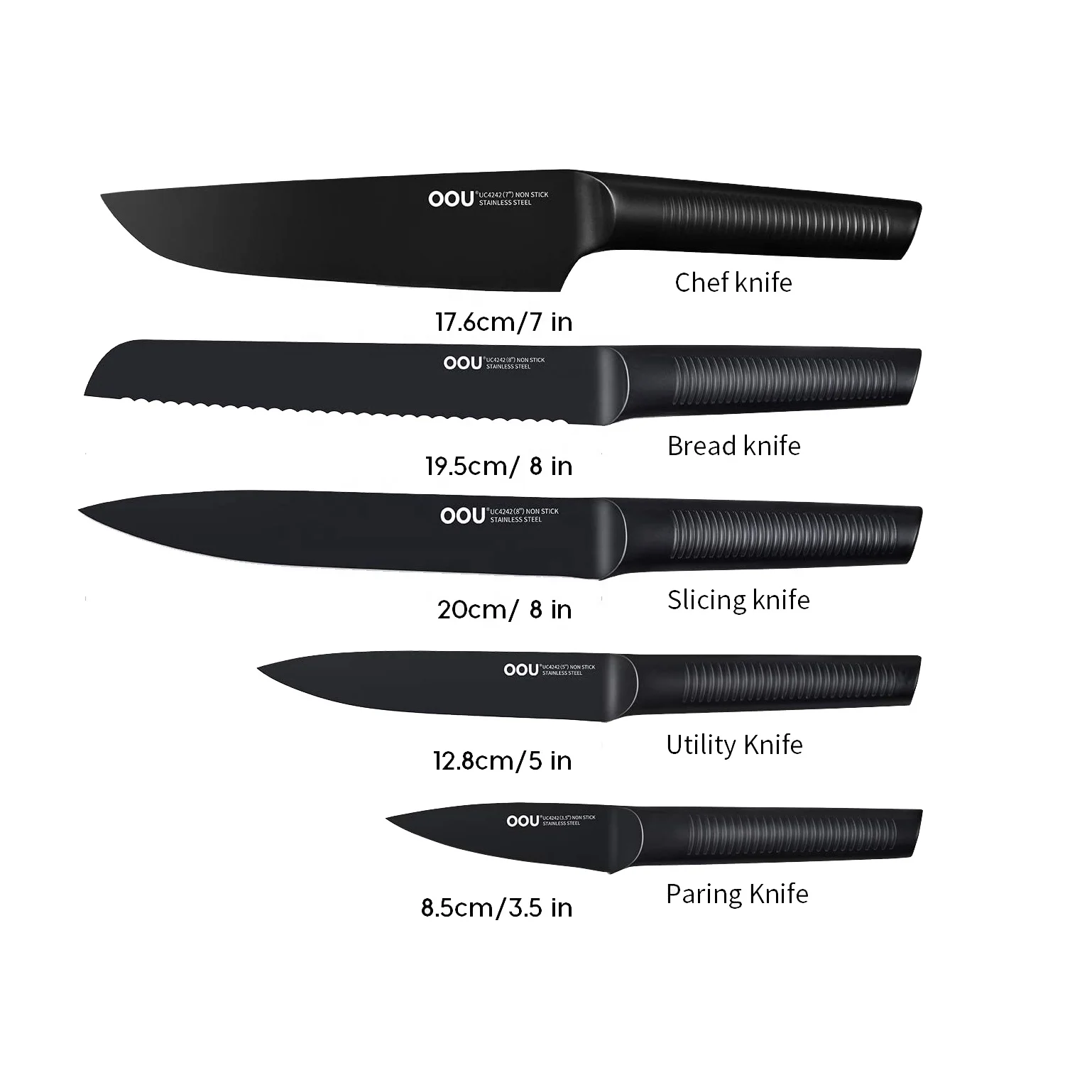 OOU BO окислительная технология патент Black Shark серии 8 шт. роскошный набор кухонных