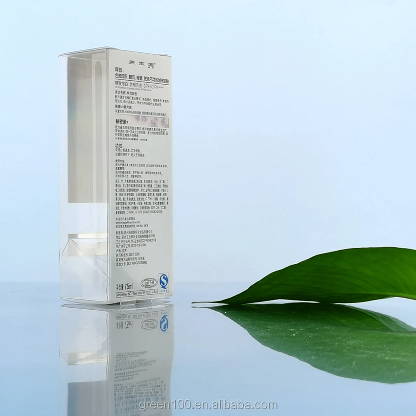 Most repeat customers Clear PVC/PET Recyclable Material Folding plastic Transparent pvc boxes for cosmetics