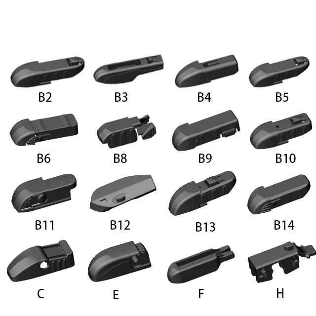 HUOYE Auto Parts Multifunctional Windshield Wipers Rubber Strip Compatible for Toyota Nissan Ford Kia Audi Peugeot Wiper Arm