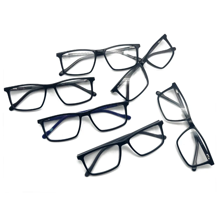 Wholesale square style glasses acetate eyeglass frames optical for men