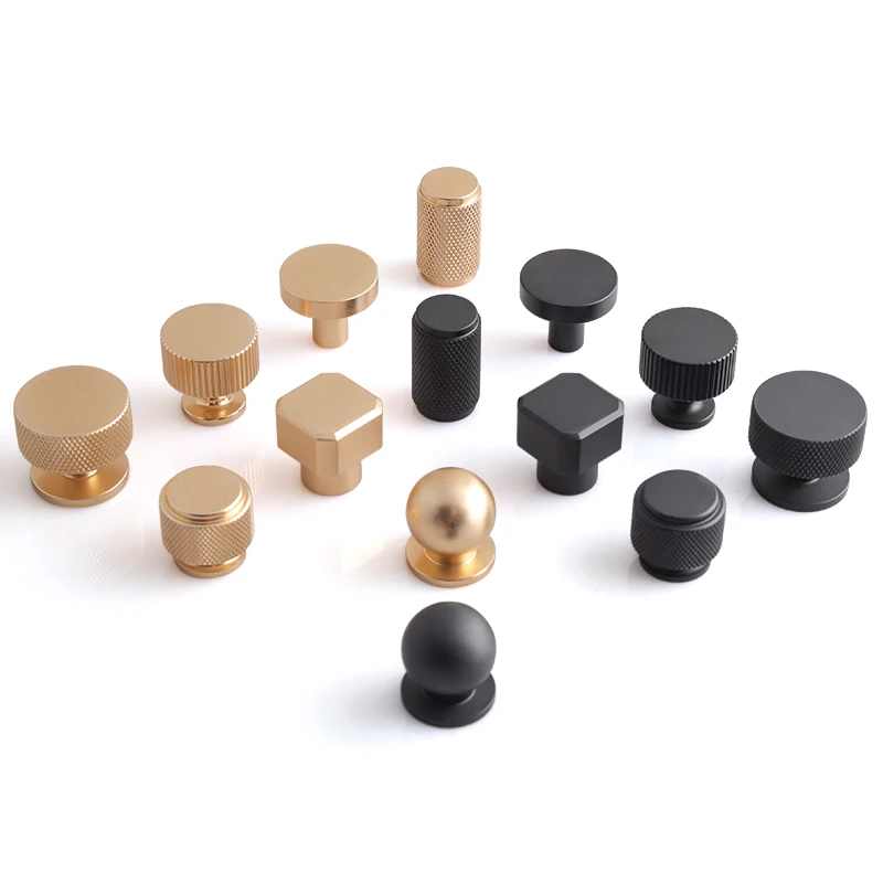 Oukali Aluminum Knurled Cabinet Handle Knob Drawer Pull Knobs Handles