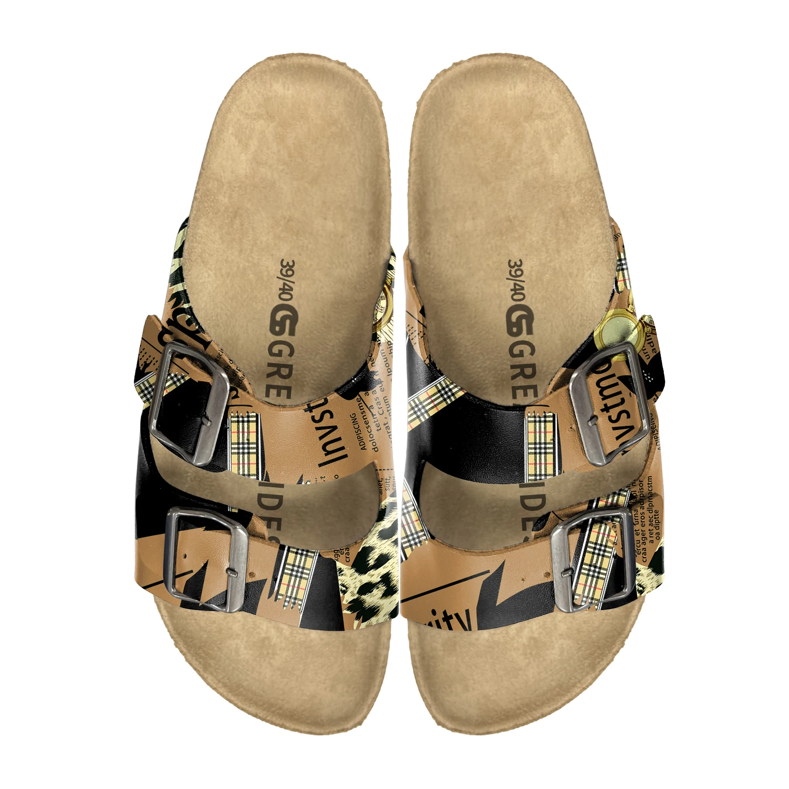 Greatshoes Custom Image Slippers Stylish Girls Boys Sandals,Fashion Cork Sole Sandals Mens Birken Style Shoes