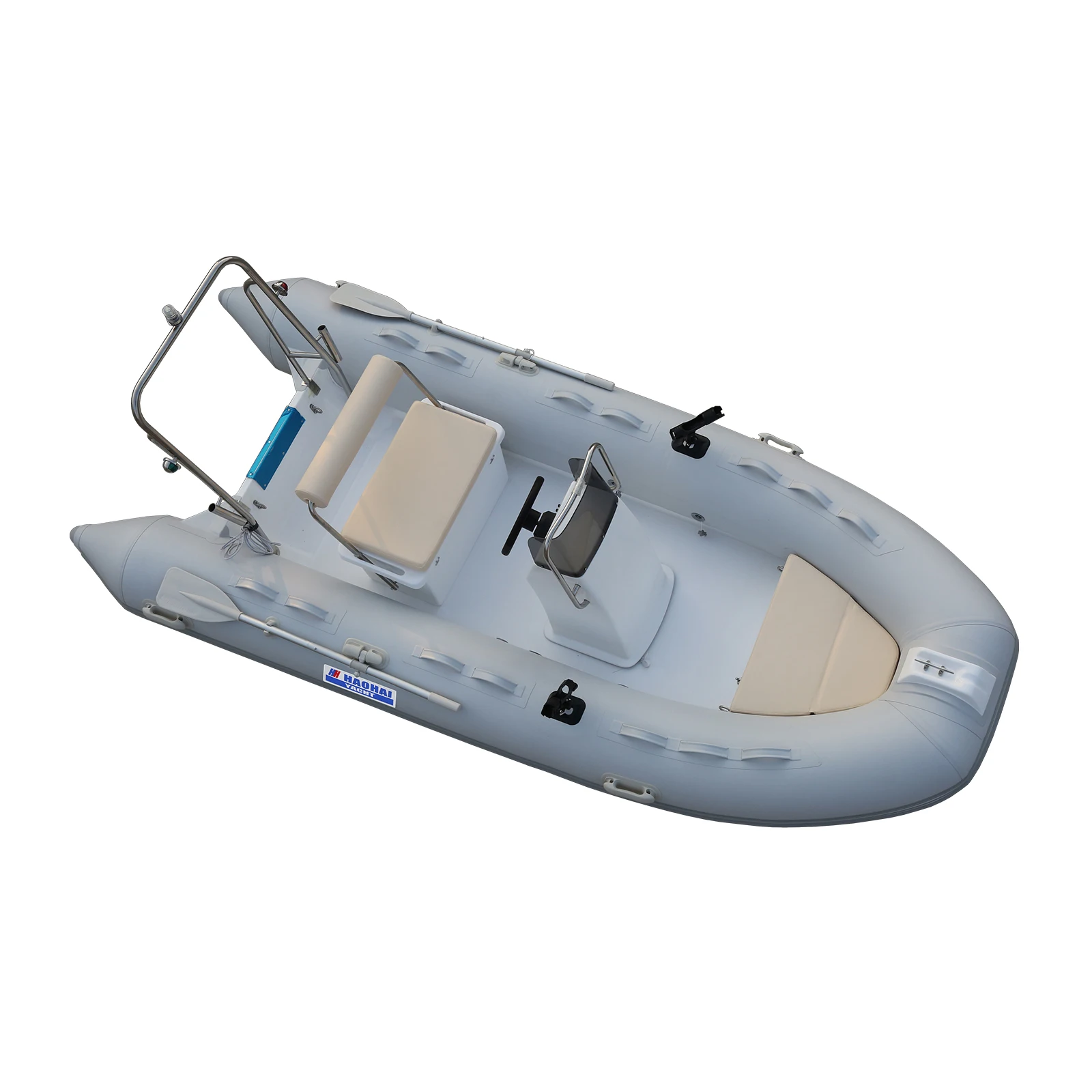 Haohai Cabin Cruiser New Rigid Passenger Hovercraft Canoe Barche Rigide Gonflable Ponton Pedal Patrol Inflatable Boat Fiberglass