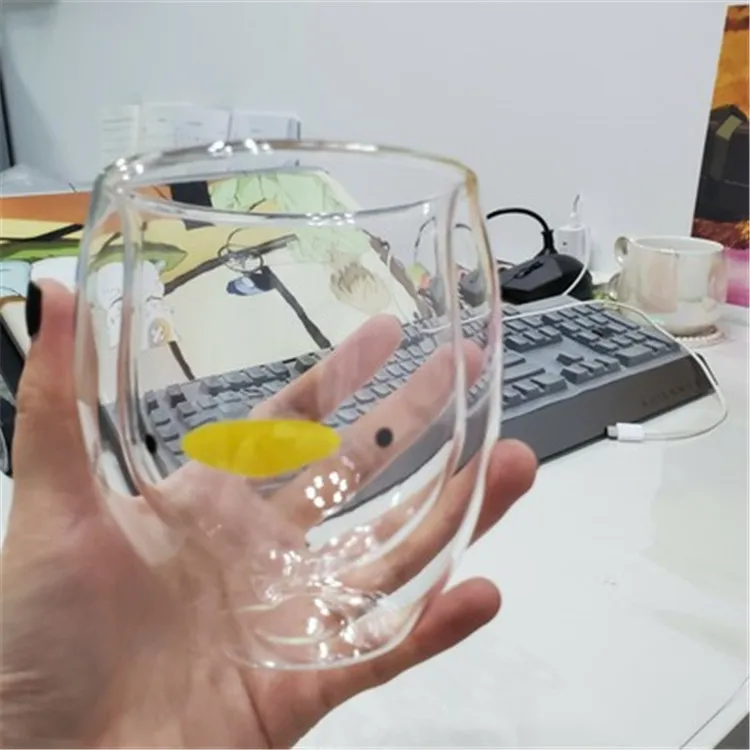  Милая кофейная стеклянная чашка с двойными стенками в виде животного для чая из боросиликатного