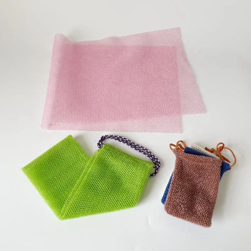 Custom Exfoliating Long Back African exfoliating Net Bath Shower Sponge Ghana Sponge