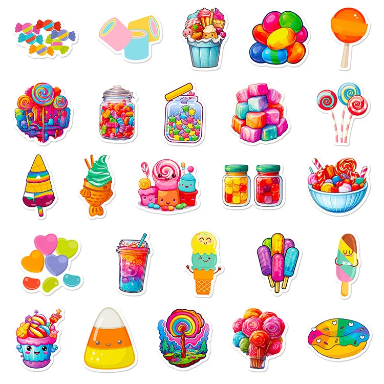 2024 Unisex Educational Waterproof sweet suger lollipop sticker DIY Toys for Children Aged 5 to 7 Years Model Toy educational