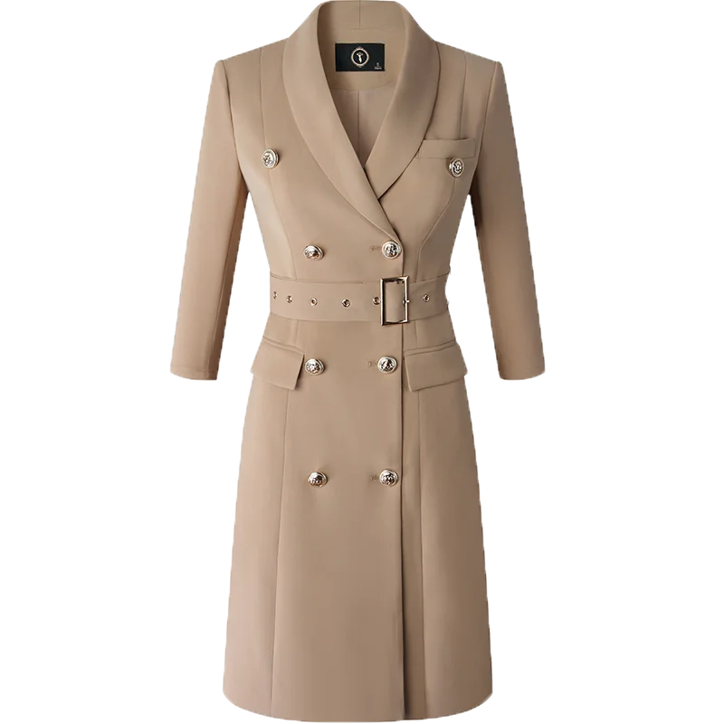 Fashion Custom Elegant Summer Casual Midi Wholesale 2022 New Design Career Slim Fit Polyester Lady Office Woman Elegant Dress