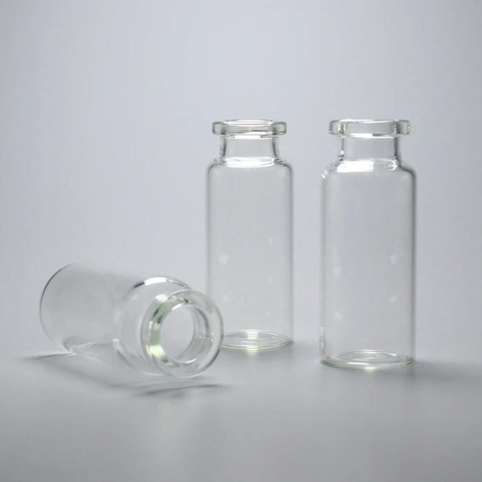 High Quality 15ml Clear Crimp Neck Medical Tubular Glass Vials Bottles
