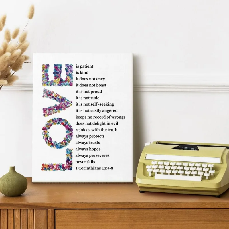 Modern Inspirational Wall Art Decor Flower Pictures Canvas Prints Christian Religious Painting for Living Room Office bedroom