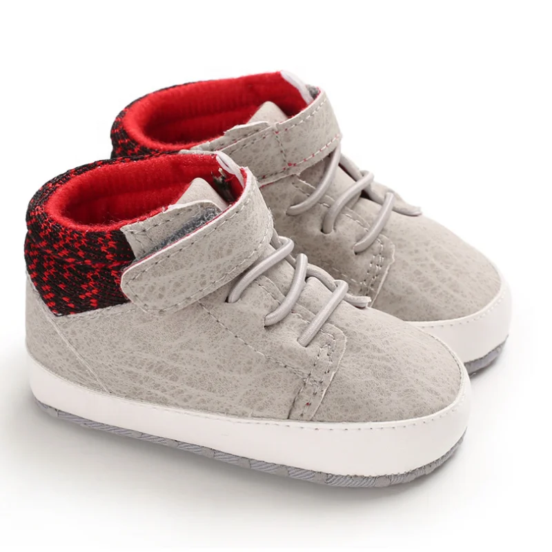 Детские кроссовки Детская спортивная обувь для мальчиков из искусственной кожи искусственная (-ый) с высокими голенищами на открытом воздухе Анти-скольжения на мягкой подошве дышащая удобная обувь для новорожденных детская обувь
