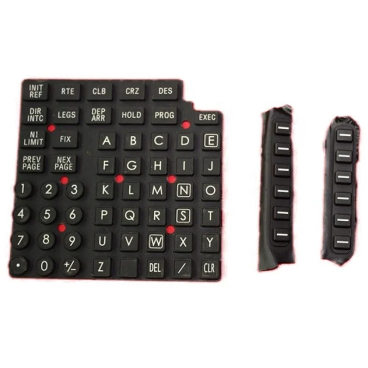 Kaixi OEM custom Silicone rubber keyboard keypad button with silk-printing PU oil carbon pill