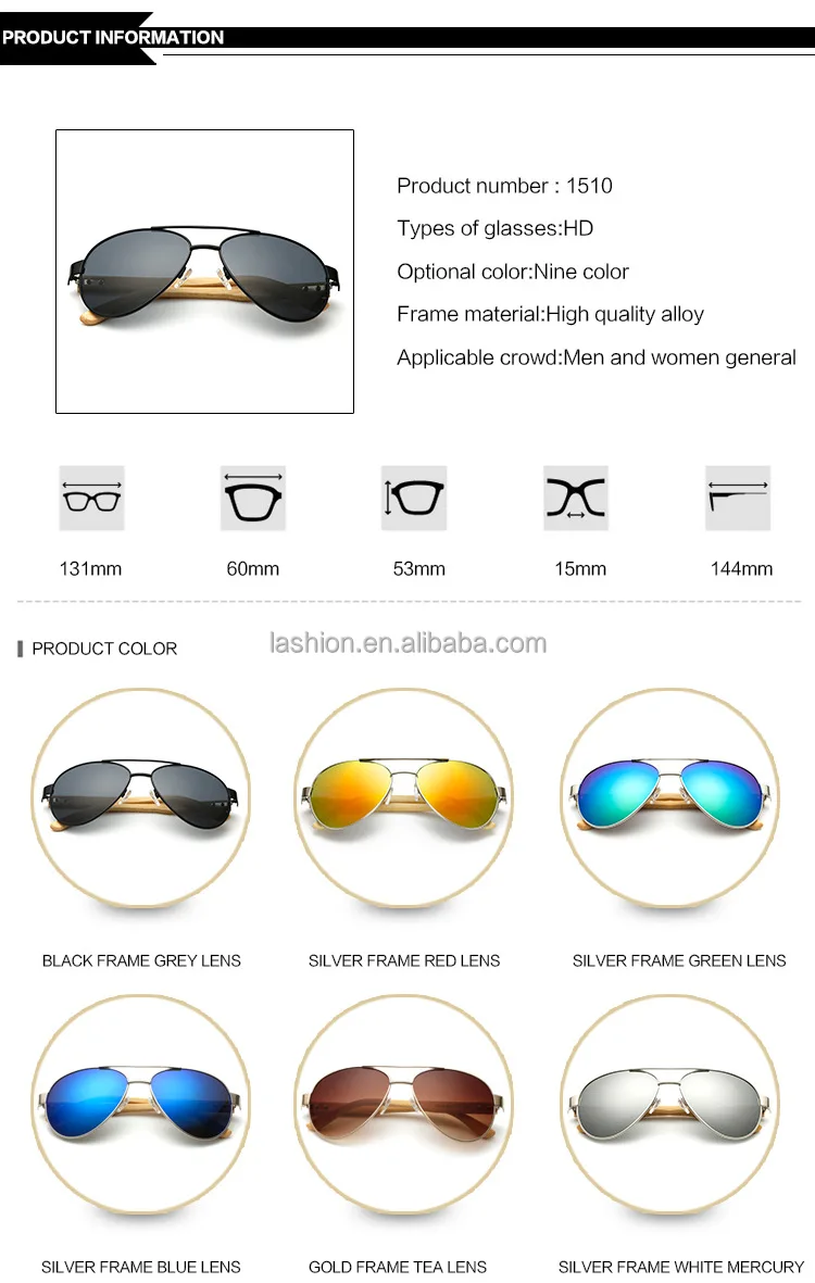 2022 man wood sunglasses UV 400 yellow lens sunglasses bamboo wooden temple men glasses