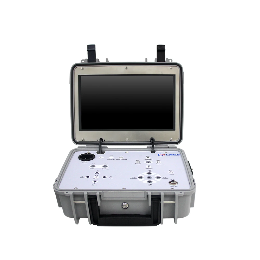 360 Degree Rotate 10 Inch Pipeline Inspection Borescope Camera Sewer Crawler Robot Camera With Meter Counter