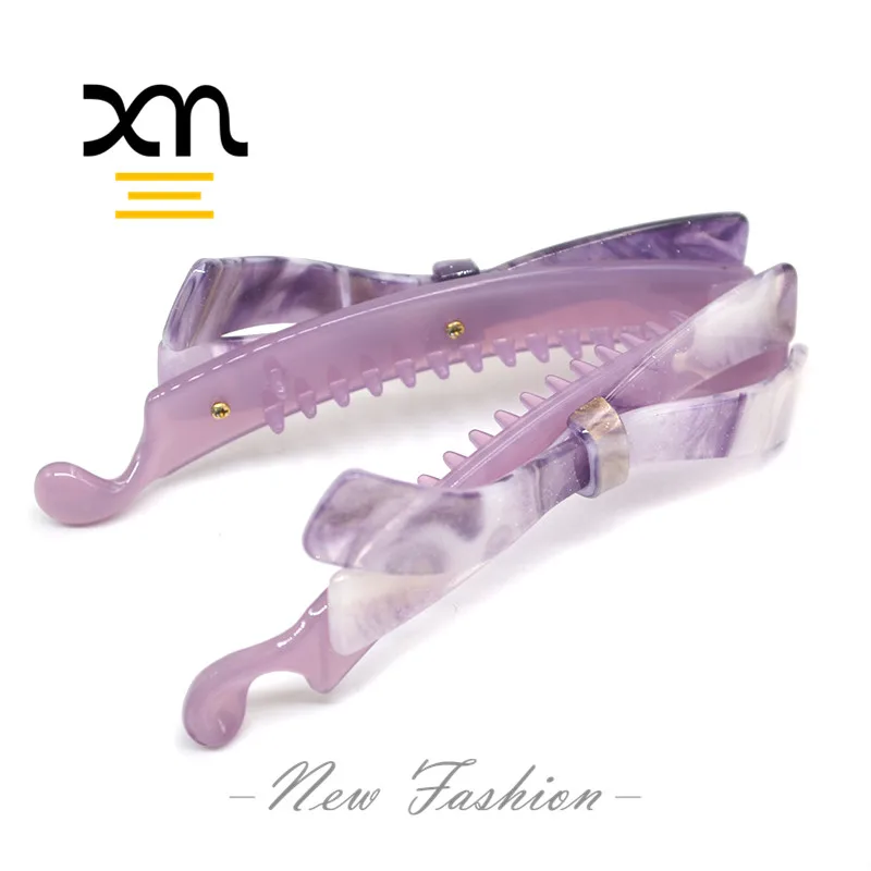fancy acetate acrylic bow hair clips for women girls hair accessories banana clips for fine hair grips large resin hairclips big