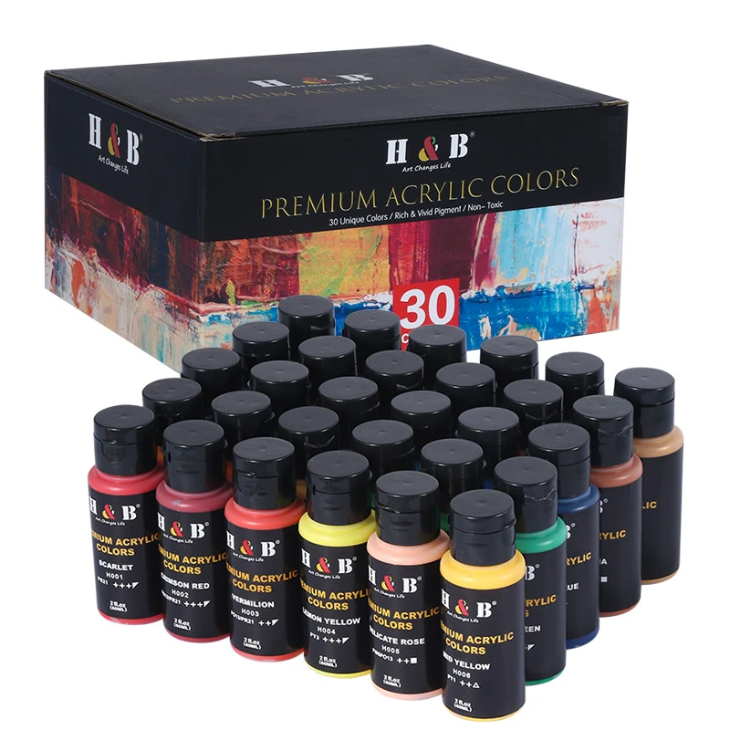 Keep Smiling Professional 60mL/tube 30colors Art Supplies Paints Artist Acrylic Color Paint Set