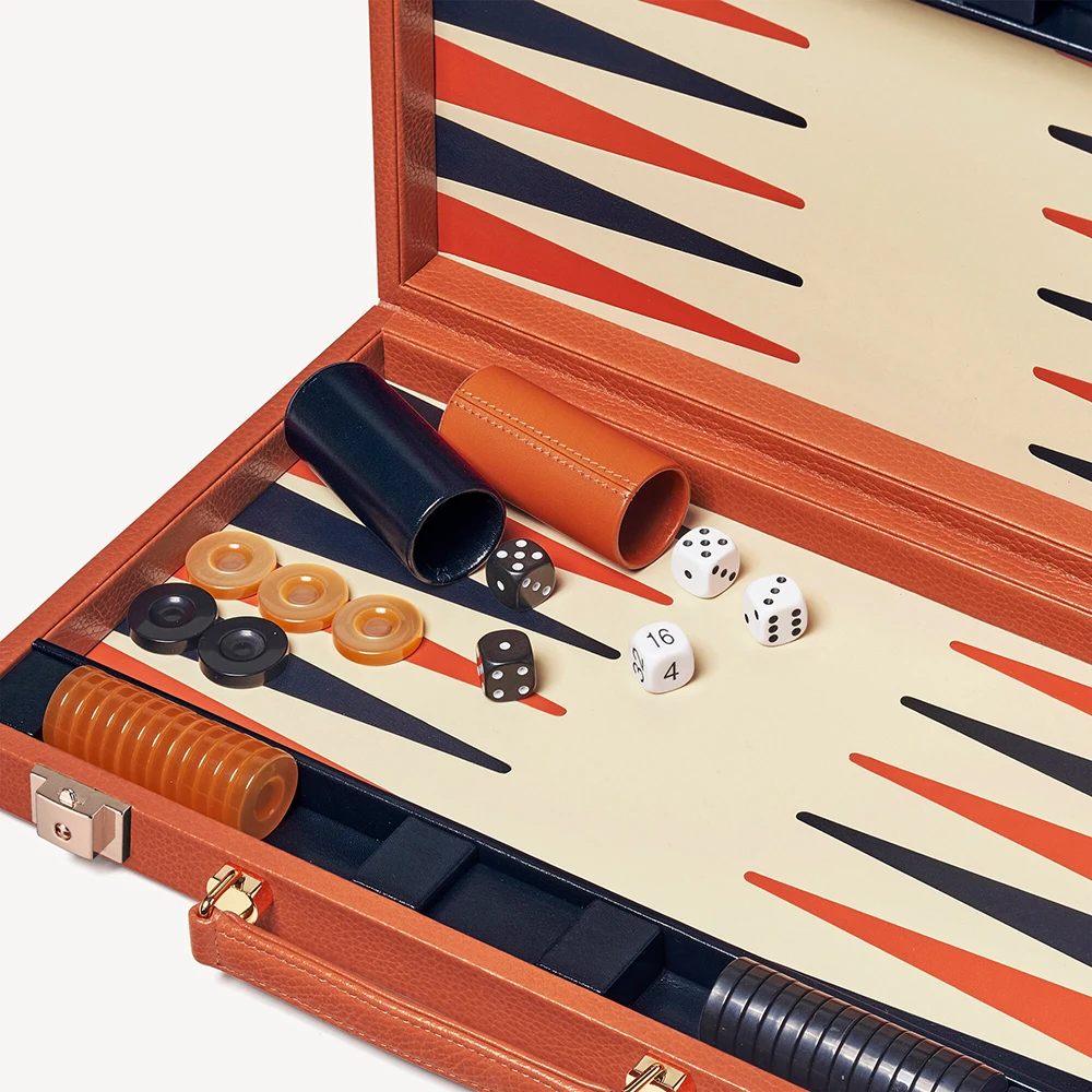 Quickly delivery directly manufacturer wholesale high quality leather board backgammon luxury game set