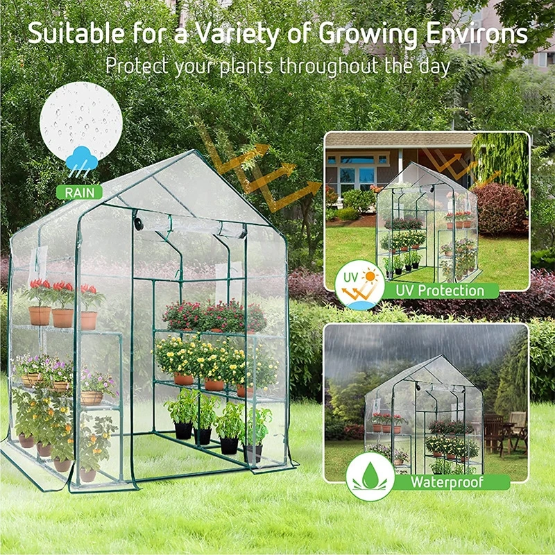 Strong Load-bearing Economical Practical Conservatory Sun Room Garden Greenhouse Indoor Growing Tent