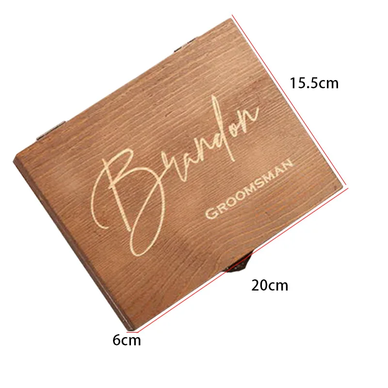 Pan wedding memory box handmade engrave logo photo Album souvenir gift packaging box wooden Keepsake Box