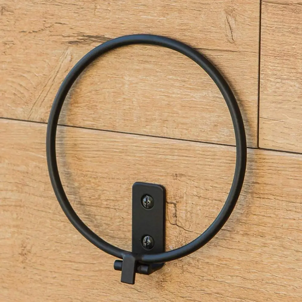 4in Flower pot plant holder black wall plant ring holder basket fence hanging balcony planter hook outdoor powder coated mounts