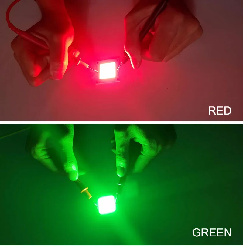 High Power 50W LED COB Chip White Red Green Blue Amber Color 12V LED Chip 4040mm