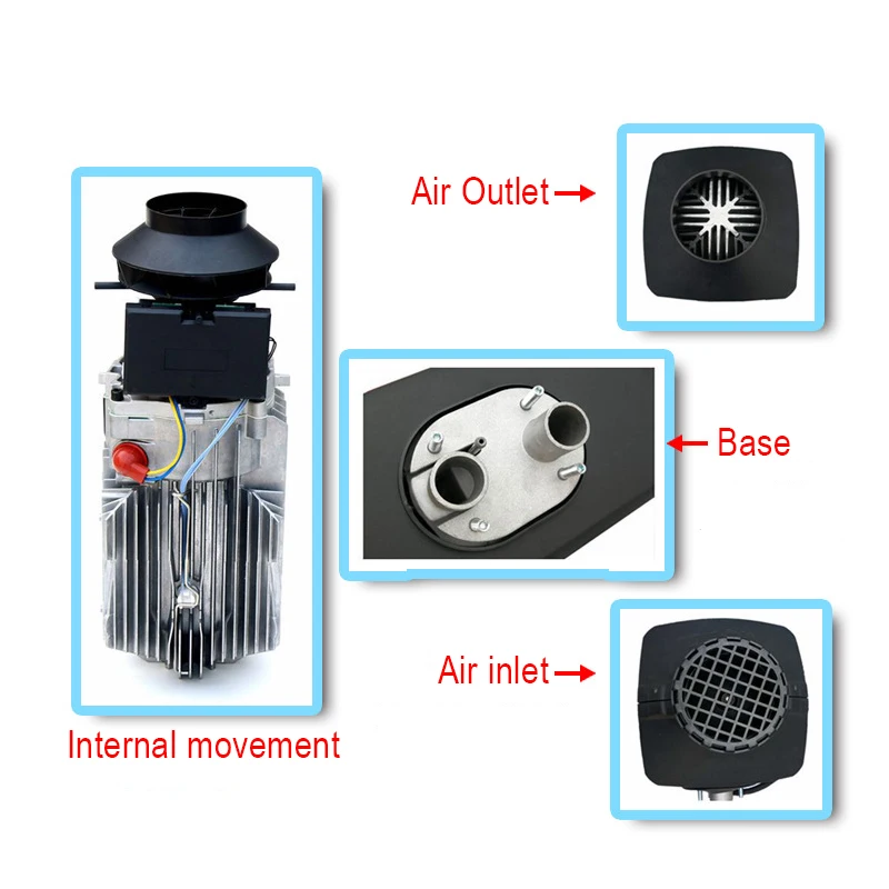 OkyRie 12V 24V Lcd Display Wireless Remote Control 5KW Car Air Heater Diesel Parking Heater for Truck Car Truck