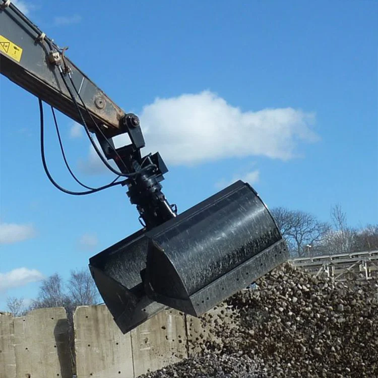 Clamshell grab for hydraulic excavator designed for use on truck mounted cranes hydraulic excavators and material handlers