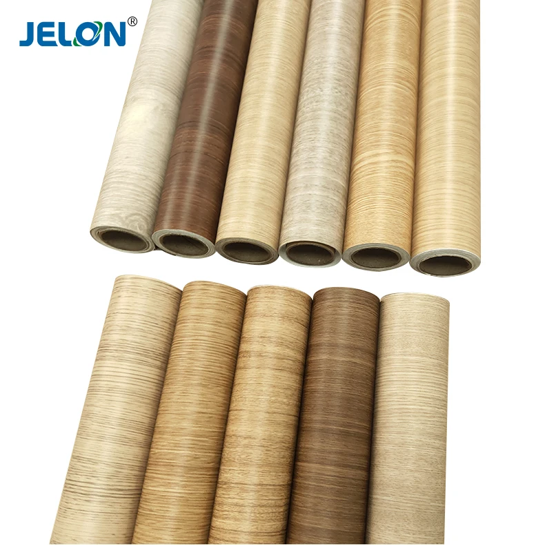 Texture Laminate Kitchen Cabinet Wrap Self Adhesive Wallpaper Wall Paper Furniture Sticker Vinyl Wood Grain PVC Film For Sale