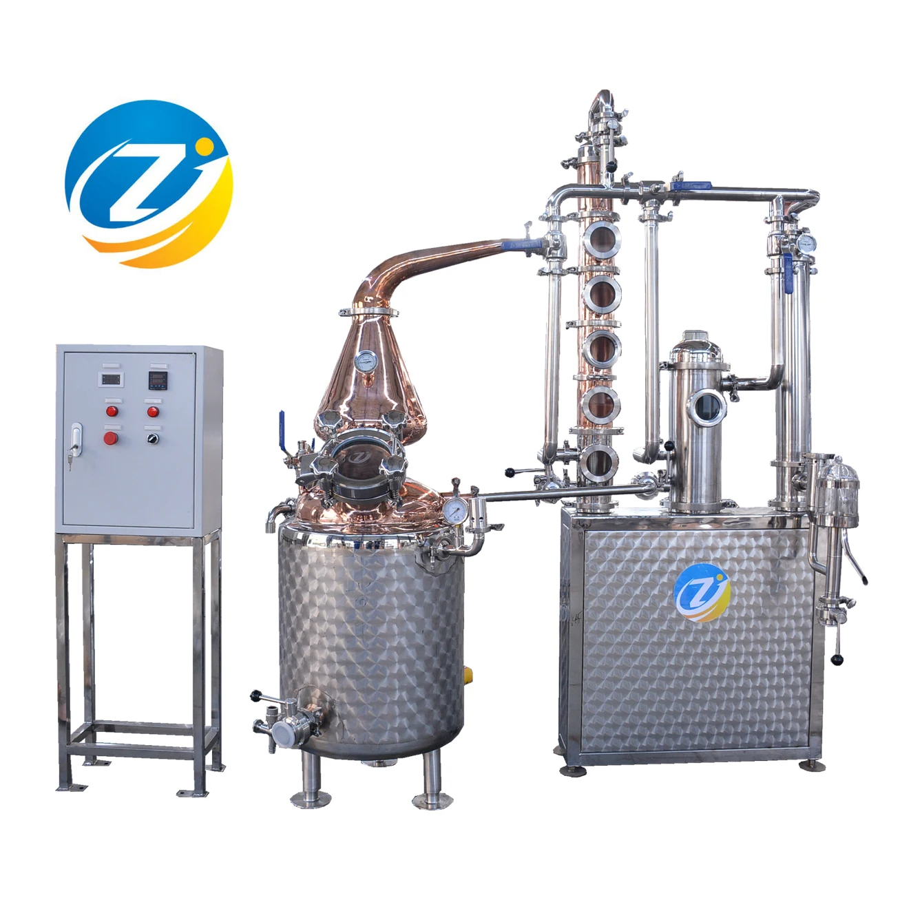 Gin distillation electric copper pot still 100l distiller alcohol machine