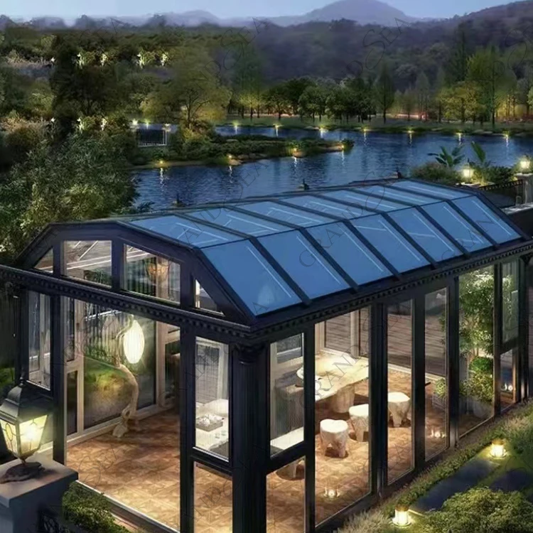 Алюминиевая консерватория стеклянный дом Зимний сад Викторианский зеленый Стеклянная Двойная глазурованная Солнечная комната