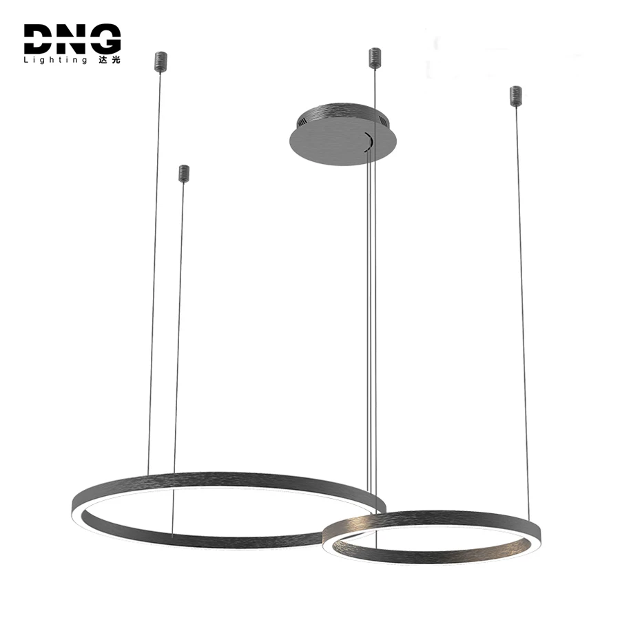 DNG Simple Ceiling Modern 1 Rings 2 Rings 3 Rings Circle Led Pendant Light Modern Led Chandelier Ceiling Light For Home