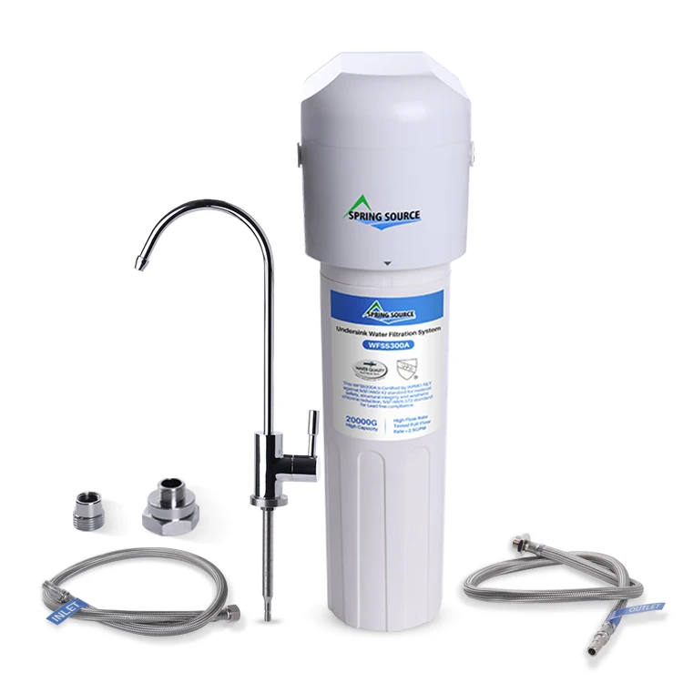 Undersink Water Filter 20000 GPD High Flow Rate With NSF 42 53 Certificate