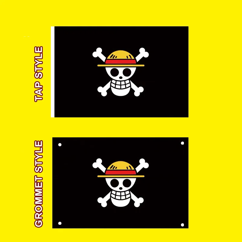 Customer Design, Thermal Transfer Print 100% Poly Luffy Banner Anime Flag
