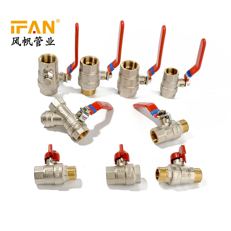 Латунный шаровой кран с красной ручкой, 1/2 дюйма, 3/4 дюйма, 1 дюйм, наружная резьба 81068 дюйма, новый
