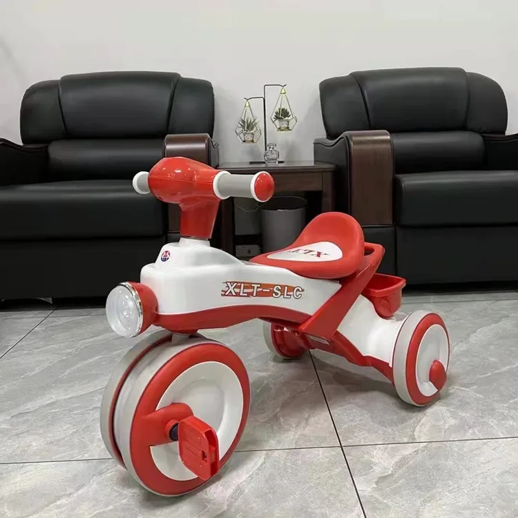 China made wholesale classic baby stroller toys 3 in 1 balance bike metal frame children tricycle with light