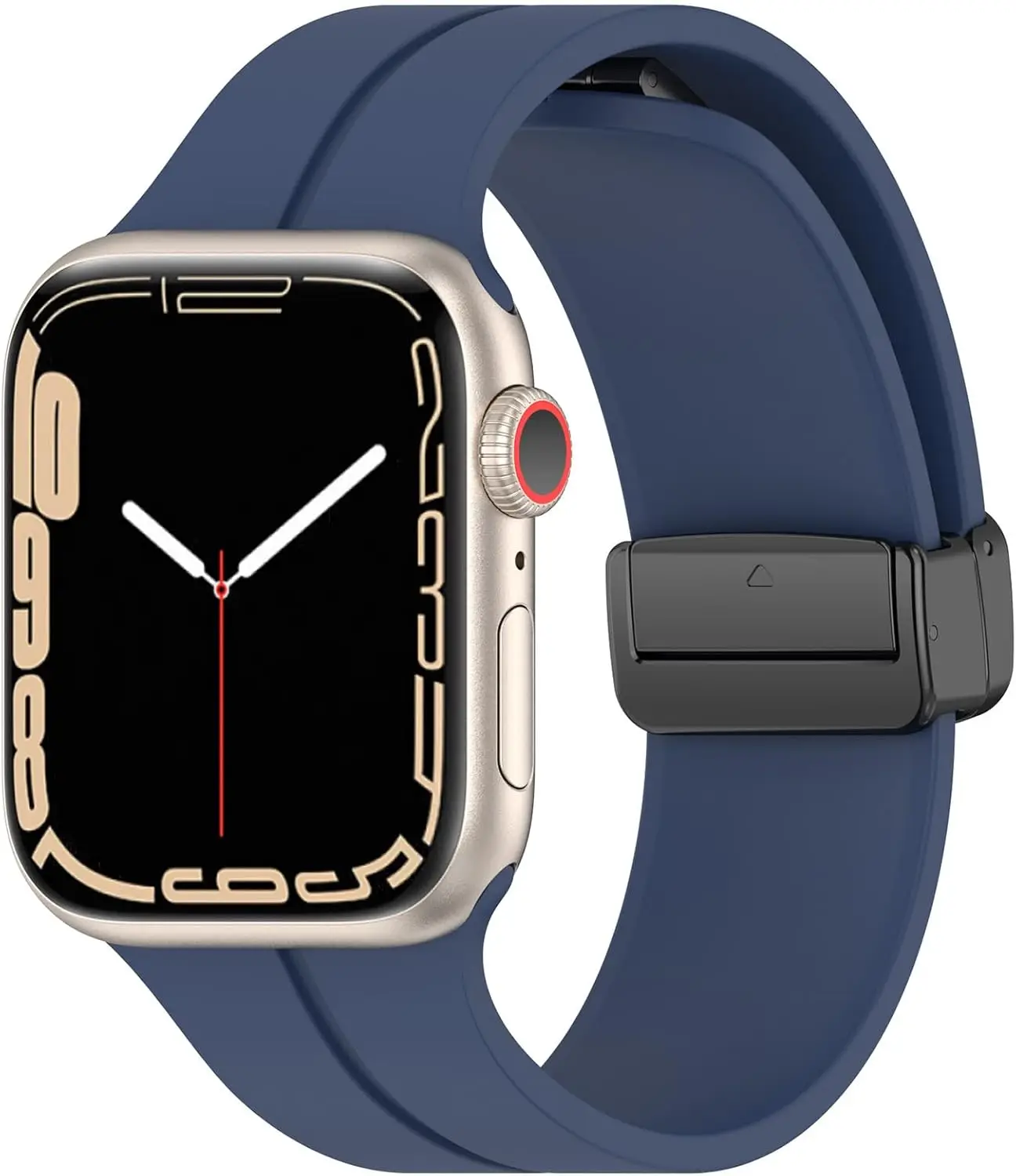 Горячая силиконовая магнитная лента для Apple Watch Ultra 2 49 мм спортивный силиконовый сменный ремешок Series 9 8 7