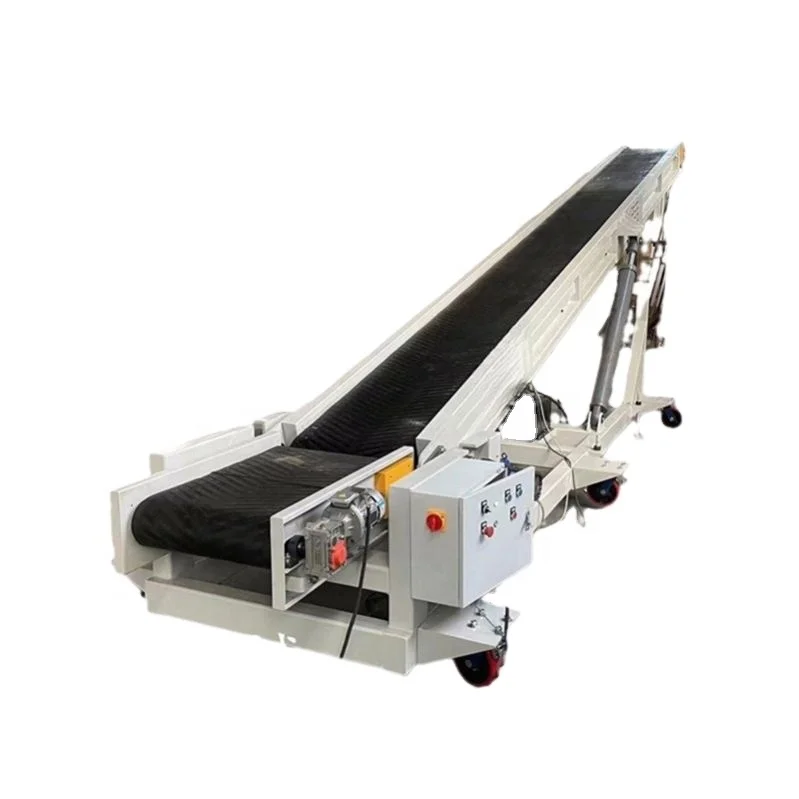 Belt climbing conveyor Rubber track conveyor with wheels Mobile belt conveyor Hydraulic lifting loader